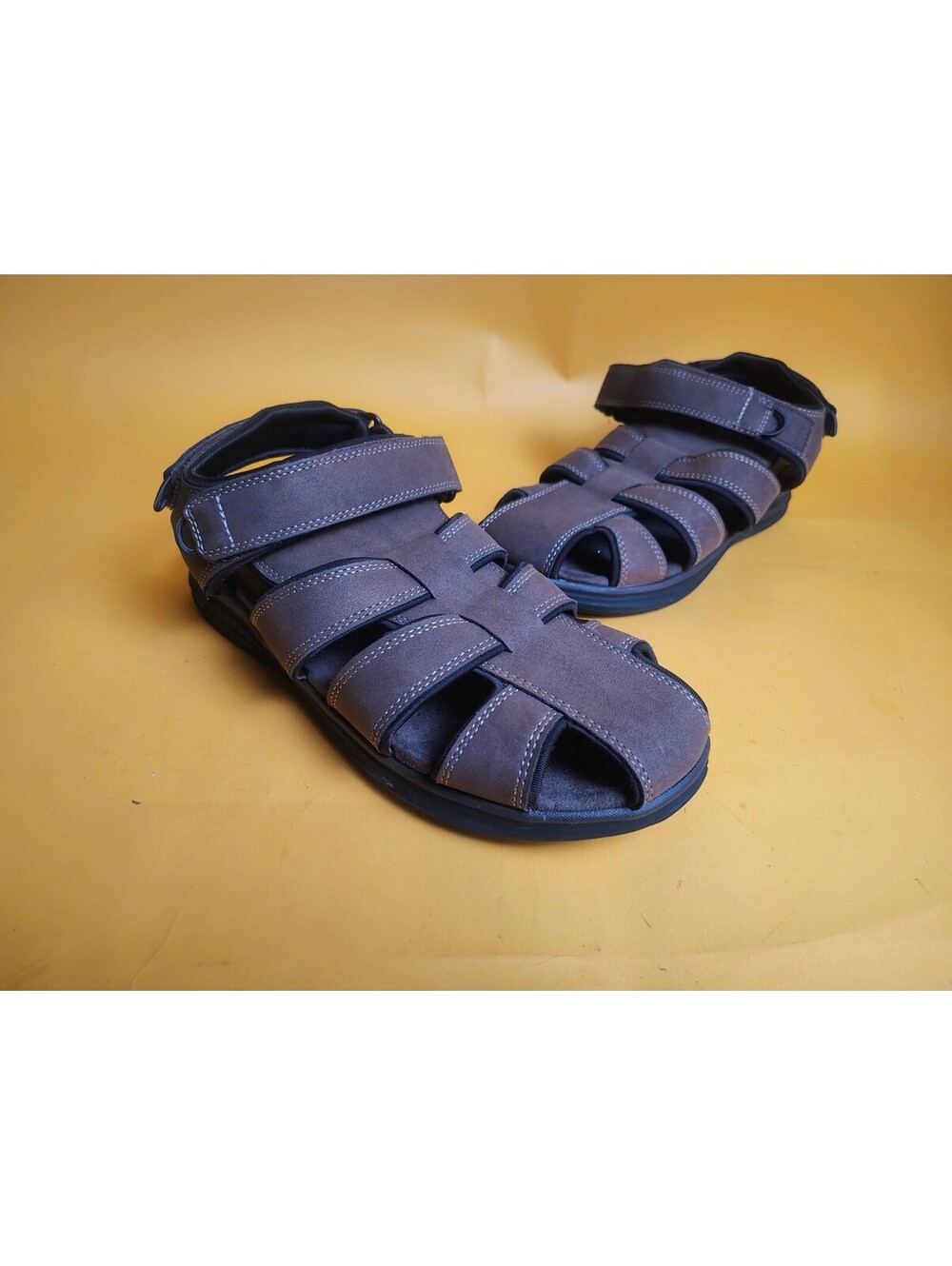 NWOT Dockers Supreme Comfort Byrd Fisherman Sandals Mens Size 9 W 9W Brown Shoe